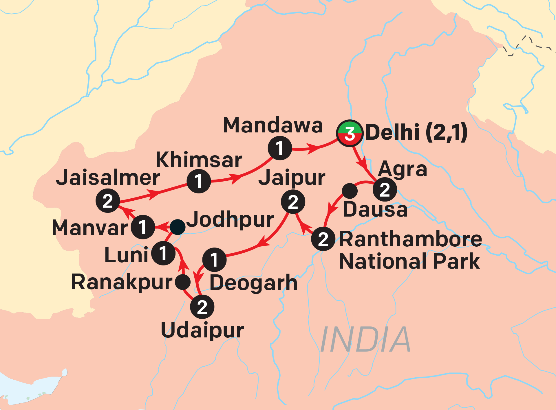 Map - Colours of Rajasthan